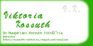 viktoria kossuth business card